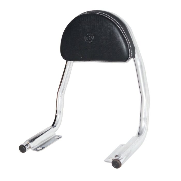 Interceptor Passenger Backrest, Chrome with Black Pad