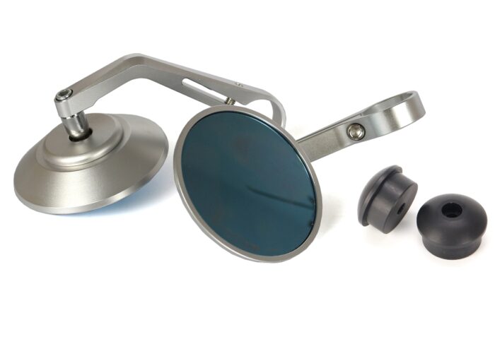 Bar End Mirror, Pair, Round Silver - Classic/Meteor/Bullet/Hunter 350, Super Meteor/Shotgun 650