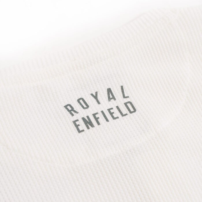Royal Enfield "Waffle" Henley, White - Image 3