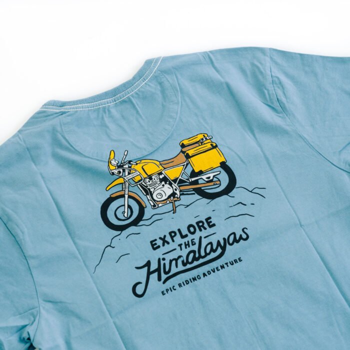 Royal Enfield "Khardung La" Tee, Blue - Image 4