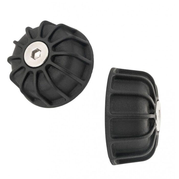 Motone "Gemini" Bar End Finishers, Black