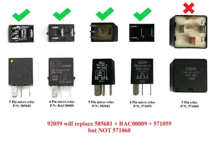 Relay, Micro 5-Pin, Upgraded - Main Power, Fuel Pump, Fuel Injector, Etc. - Image 2