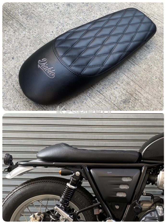 Diabolus Short Cafe' Seat, Diamond Pattern with Embroidery - INT/GT 650