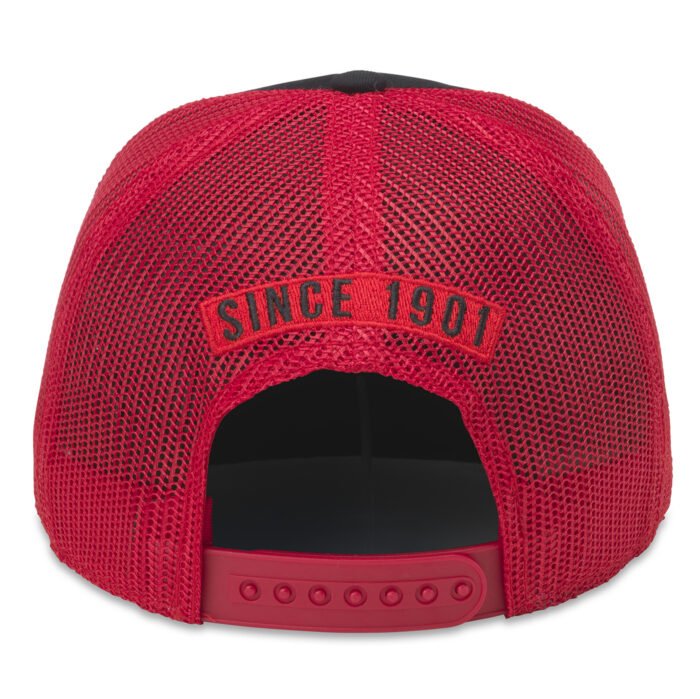 Royal Enfield "Townsend" Trucker Cap, Red/Black - Image 2