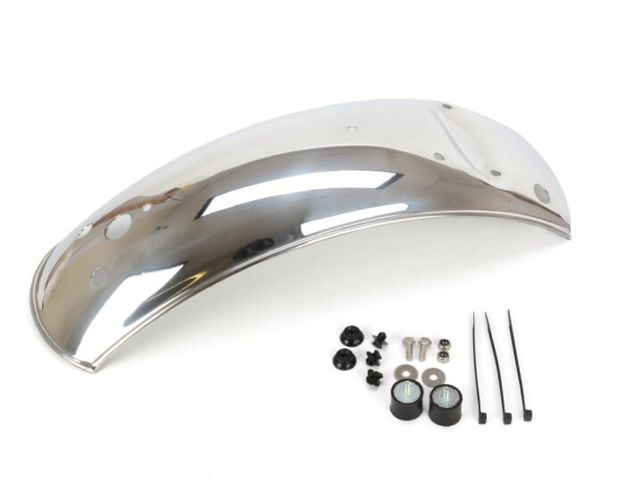 Polished Aluminum Rear Fender, Short - INT/GT 650