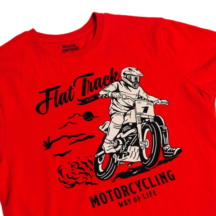 Royal Enfield "Flat Track" Tee, Red - Image 2