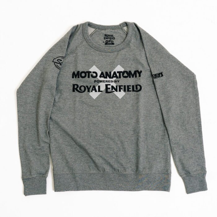 Royal Enfield "Moto Anatomy" Crewneck Sweatshirt, Graphite