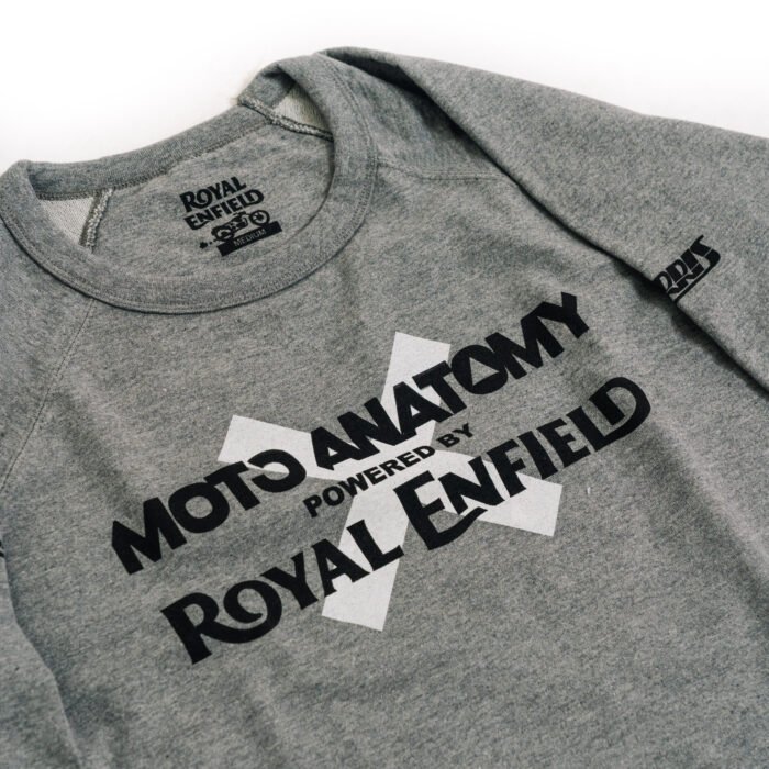 Royal Enfield "Moto Anatomy" Crewneck Sweatshirt, Graphite - Image 2