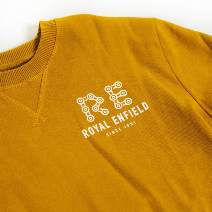 Royal Enfield "Chainlink" Sweatshirt, Mustard - Image 2