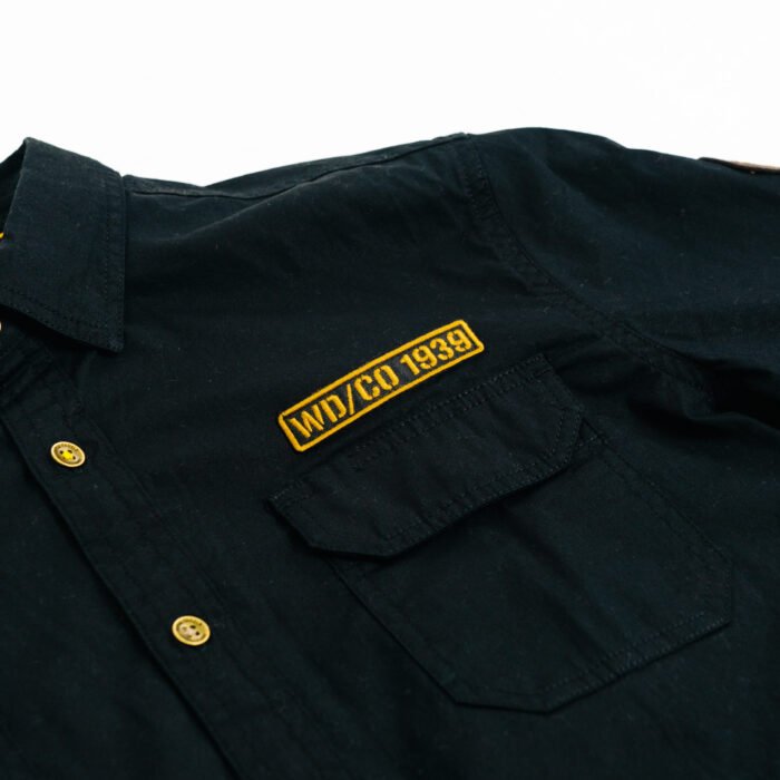 Royal Enfield "Vintage Badge" Shirt, Black - Image 3