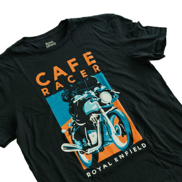 Royal Enfield "Cafe' Racer" T-shirt, Charcoal - Image 2
