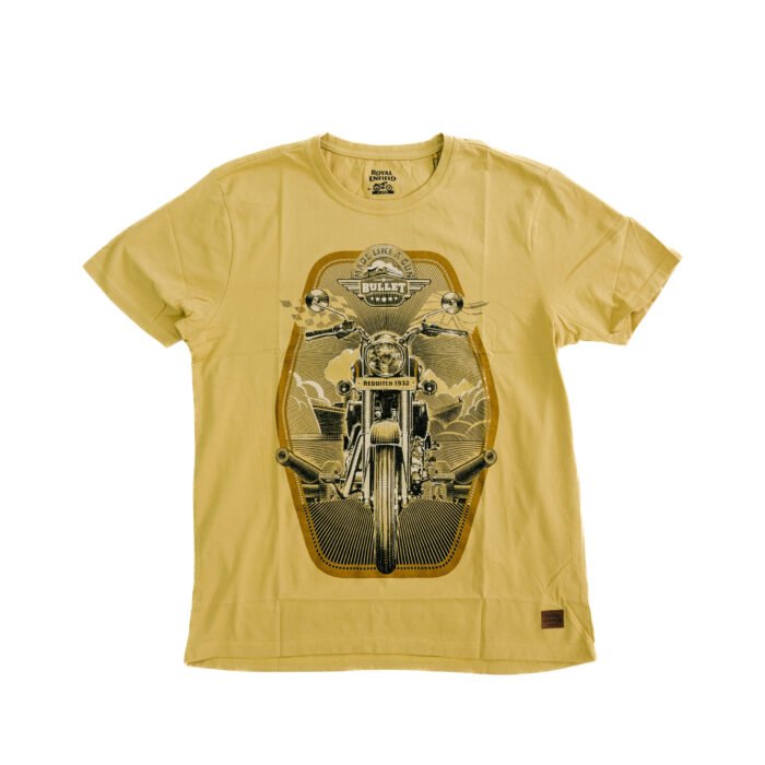 Royal Enfield "Dodge The Bullet" Tee, Sand
