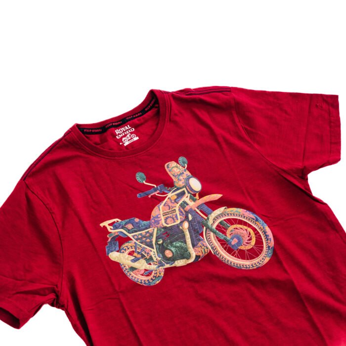 Royal Enfield "Colorful Himalayan" T-shirt, Red - Image 2