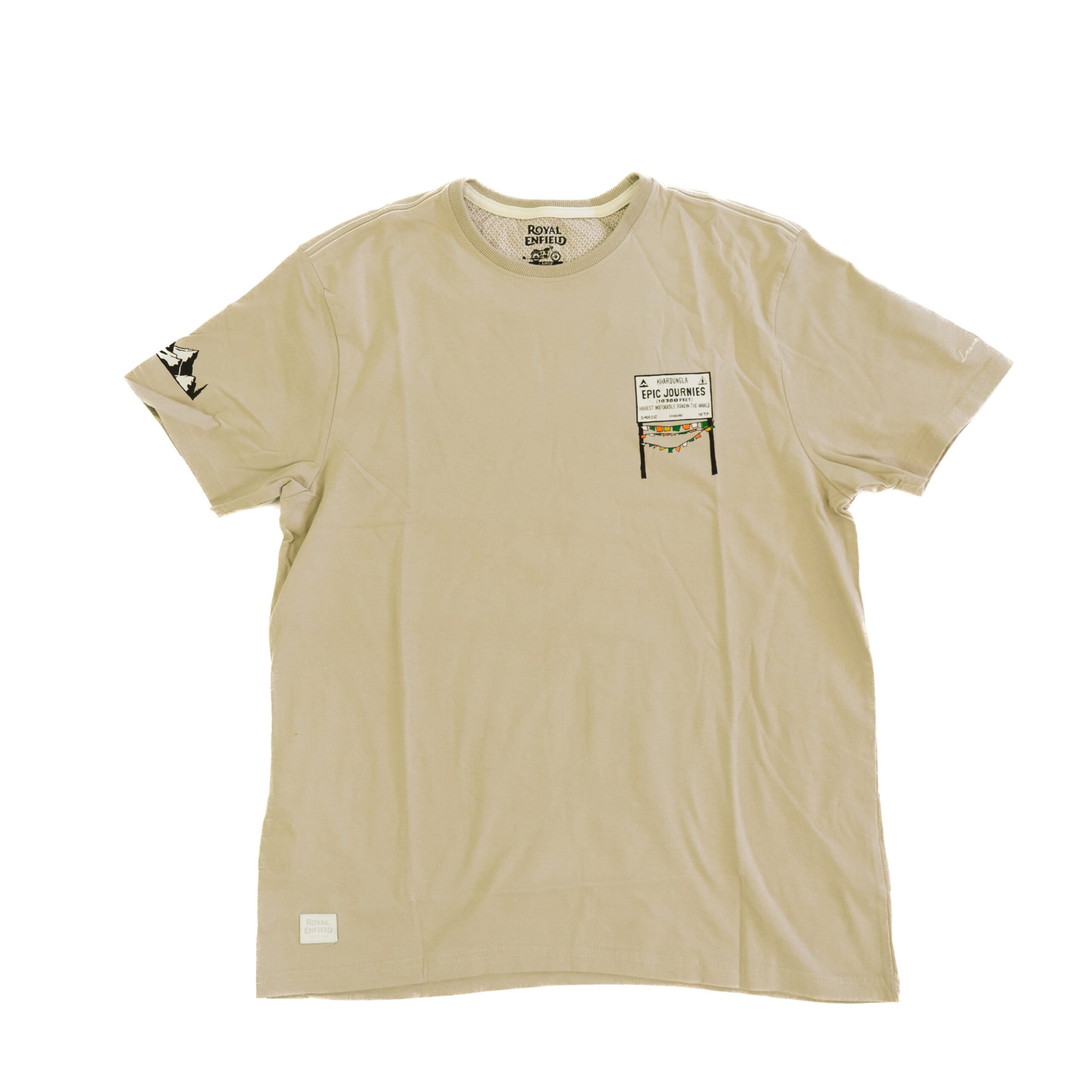 Royal Enfield “Khardung La” Tee, Khaki – Baxter Cycle