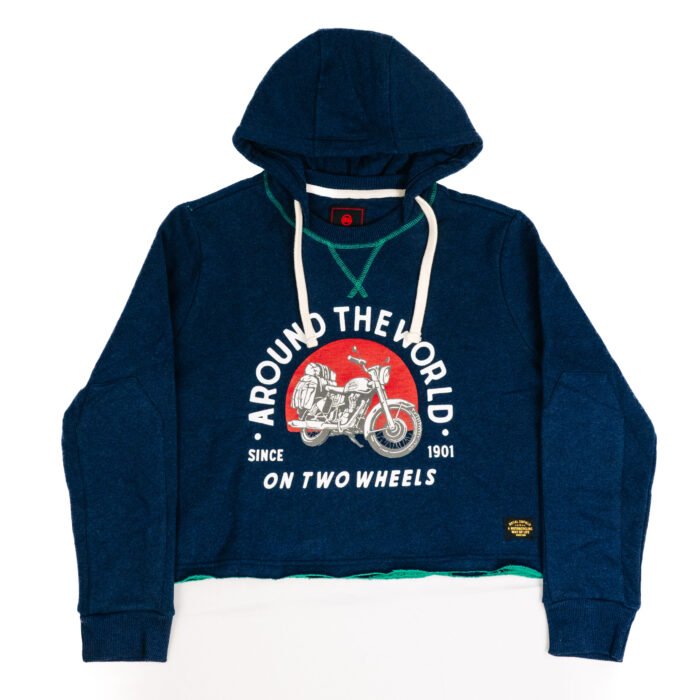 Royal Enfield "Around the World" Women's Hoodie, Navy