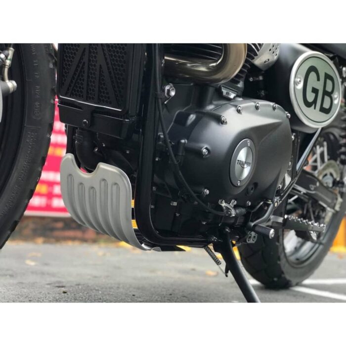 Motone "Defender" Sumpguard, Clear Anodized - T100/T120, Street Twin/Cup, Speed Twin 900/1200, Thruxton 1200 - Image 3