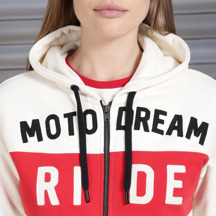 Royal Enfield "Moto Dreams" Women's Hoodie, White - Image 2