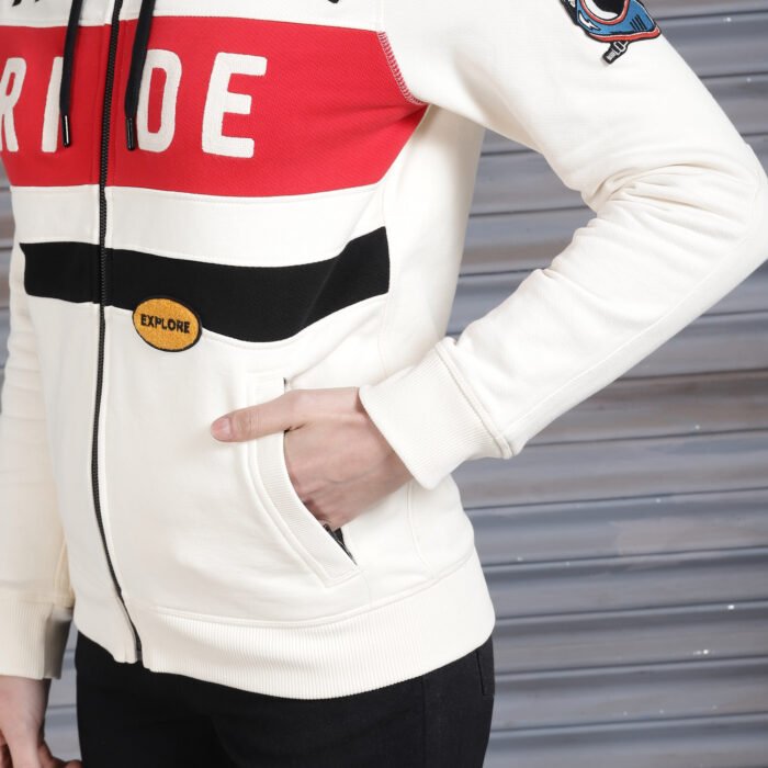 Royal Enfield "Moto Dreams" Women's Hoodie, White - Image 3