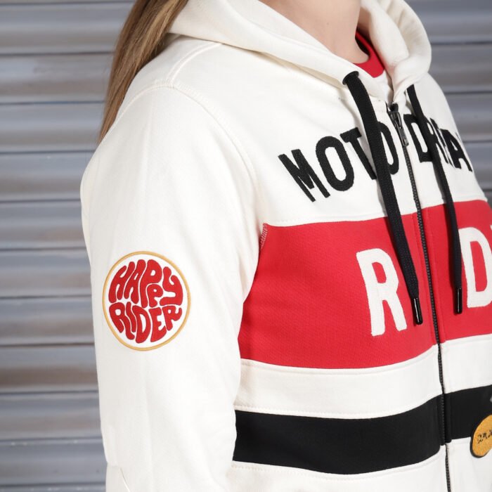Royal Enfield "Moto Dreams" Women's Hoodie, White - Image 4