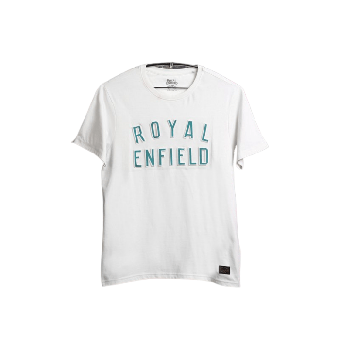 Royal Enfield "Raised Letters" Tee, White