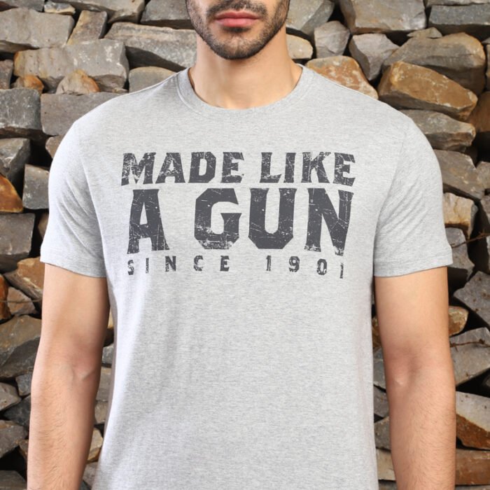 Royal Enfield "Made Like A Gun Core" Tee, Ash - Image 2