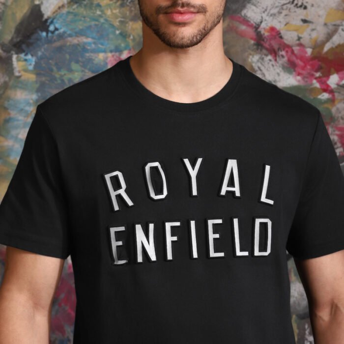 Royal Enfield "Raised Letters" Tee, Black - Image 2