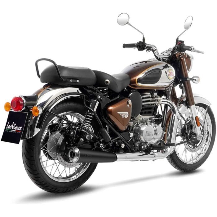 Leo Vince Classic Racer Slip-On Exhaust, Black - Meteor/Classic 350 - Image 4