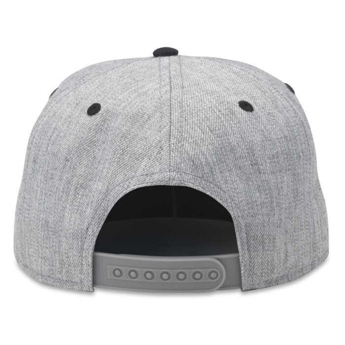 Royal Enfield "Dexter" Flat Bill Cap, Heather Grey/Black - Image 2