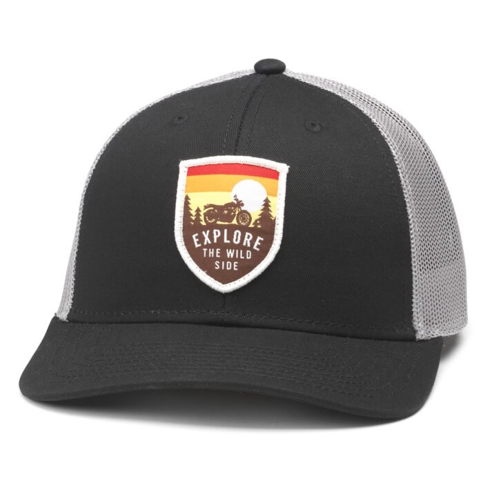 Royal Enfield "Shifter" Trucker Cap, Black & Grey