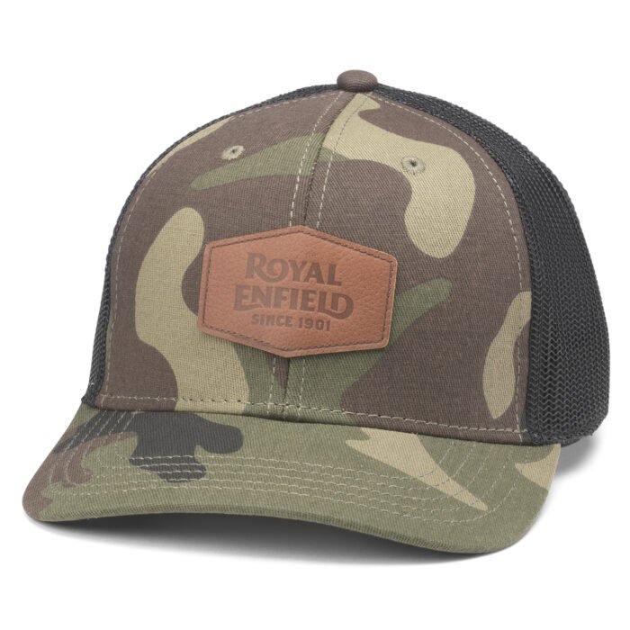 Royal Enfield "Townsend" Trucker Cap, Camo/Black