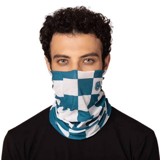 Royal Enfield Checkered Neck Gaiter, Biscay Bay – Baxter Cycle