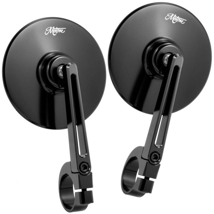 Motone "Turismo" Billet Bar End Mirrors, Pair