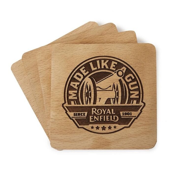 "Made Like A Gun" Wooden Coasters, Set of 4