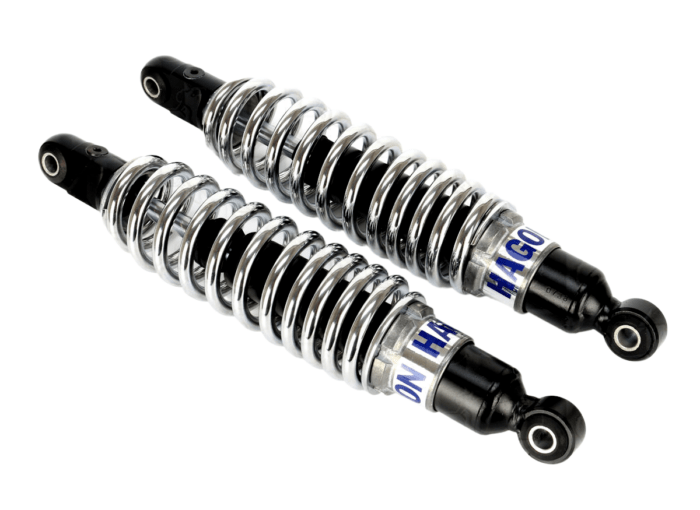 Hagon Rear Shocks, Chrome Springs - Super Meteor 650