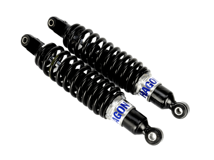 Hagon Rear Shocks, Black Springs, Short - Super Meteor 650
