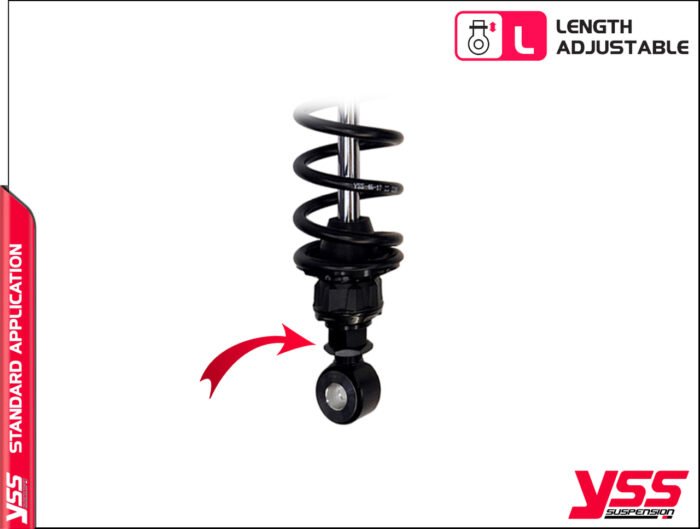 YSS Rear Shocks, Silver Body/Black Spring - Bear 650 - Image 3