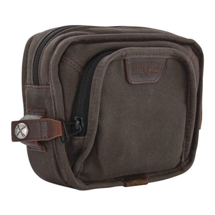 Burly Brand Voyager Handlebar Bag, Dark Oak