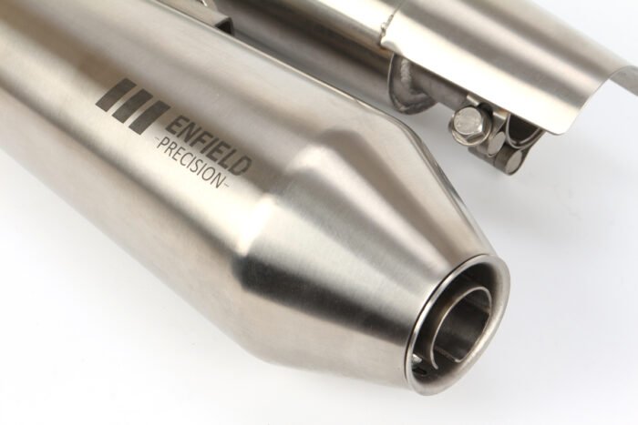 Shorty Silencer Set, Brushed Stainless Steel - INT/GT 650 - Image 2