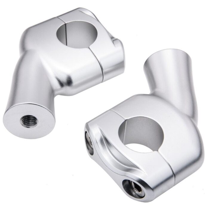 Motone "Up and Over Risers", Clear Anodized - 1" - Image 3