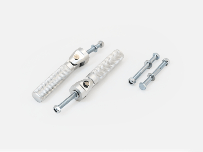 TEC Mid or Rear Mount Click-Folding Alloy Foot Rests, Silver – Super Meteor 650
