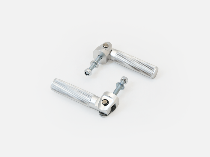 TEC Mid or Rear Mount Click-Folding Alloy Foot Rests, Silver – Super Meteor 650 - Image 2
