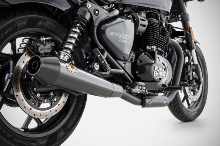 Zard Dual Slip-on Exhaust for Royal Enfield Shotgun 650 - Image 3